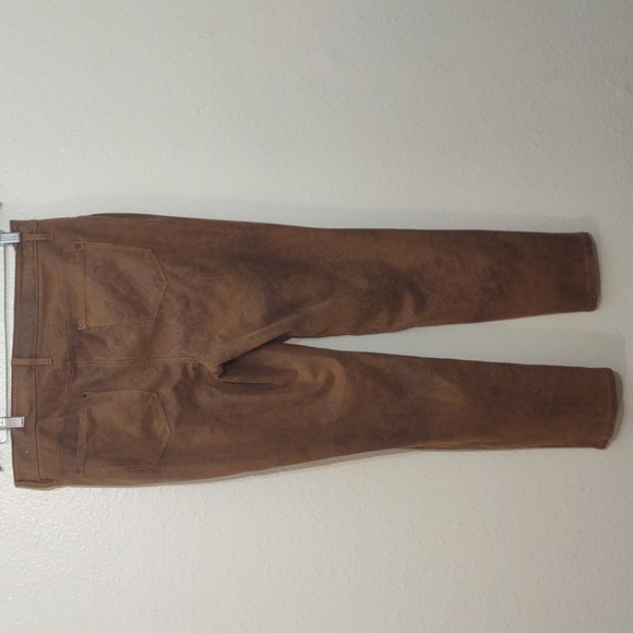 SLIGHTLY USED CHICO'S SUEDE-LOOK PANTS COLOR BROWN SIZE 12R-2R - Picture 7 of 12